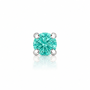 2mm Round Crystal Prong-Set Nose Stud in 925 sterling silver – model view