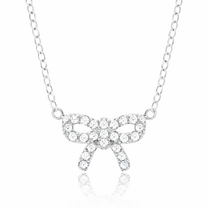 Small Bow Necklace in 925 sterling silver – main view