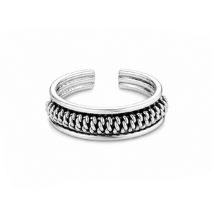 Aurelia Chainwave Toe Ring in 925 sterling silver – main view