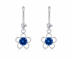 Blossom Spark Flower Drop Earrings in 925 sterling silver – main view