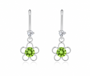 Blossom Spark Flower Drop Earrings in 925 sterling silver – additional view