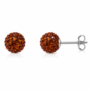 Celestia Pavé Sphere Stud Earrings in 925 sterling silver – additional view