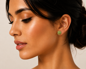 Celestia Pavé Sphere Stud Earrings in 925 sterling silver – additional view