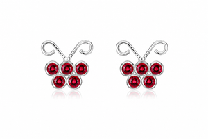 Celestial Crystal Cluster Stud Earrings in 925 sterling silver – main view