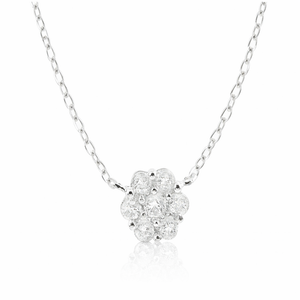 Seven-Stone Flower Necklace in 925 sterling silver – main view