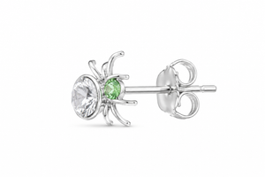 Enchanted Spider Crystal Stud Earrings in 925 sterling silver – additional view