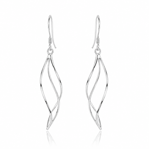 Ethereal Twist Ribbon Earrings in 925 sterling silver – main view