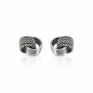 Heritage Twist Knot Stud Earrings in 925 sterling silver – main view