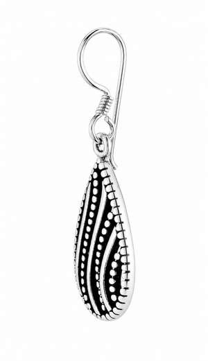 Luna Wave Teardrop Earrings in 925 sterling silver – side view