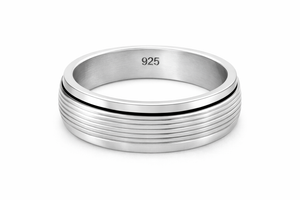 Groove Spinner Ring in 925 sterling silver – main view