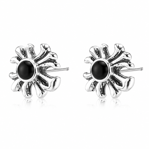 Iron Cross With Red Gem in 925 sterling silver – additional view