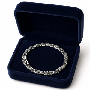 Marcasite Twist X Link Bracelet in 925 sterling silver – angle view