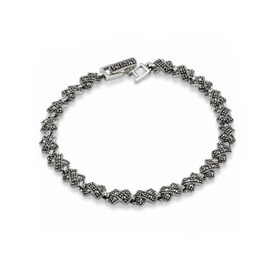 Marcasite X Link Bracelet in 925 sterling silver – main view