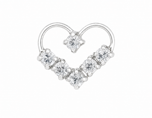 Celestial Heart Open Stud Earrings in 925 sterling silver – additional view