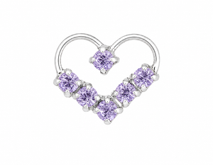 Celestial Heart Open Stud Earrings in 925 sterling silver – additional view