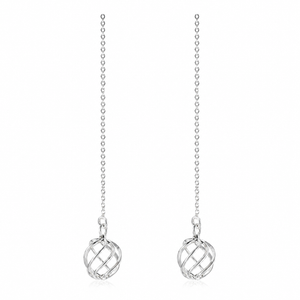Sterling Silver Twisted Knot Stud Earrings in 925 sterling silver – main view