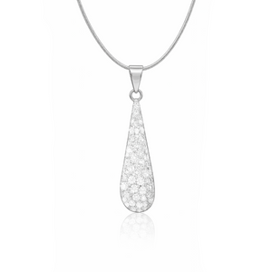 Teardrop Pendant in 925 sterling silver – side view