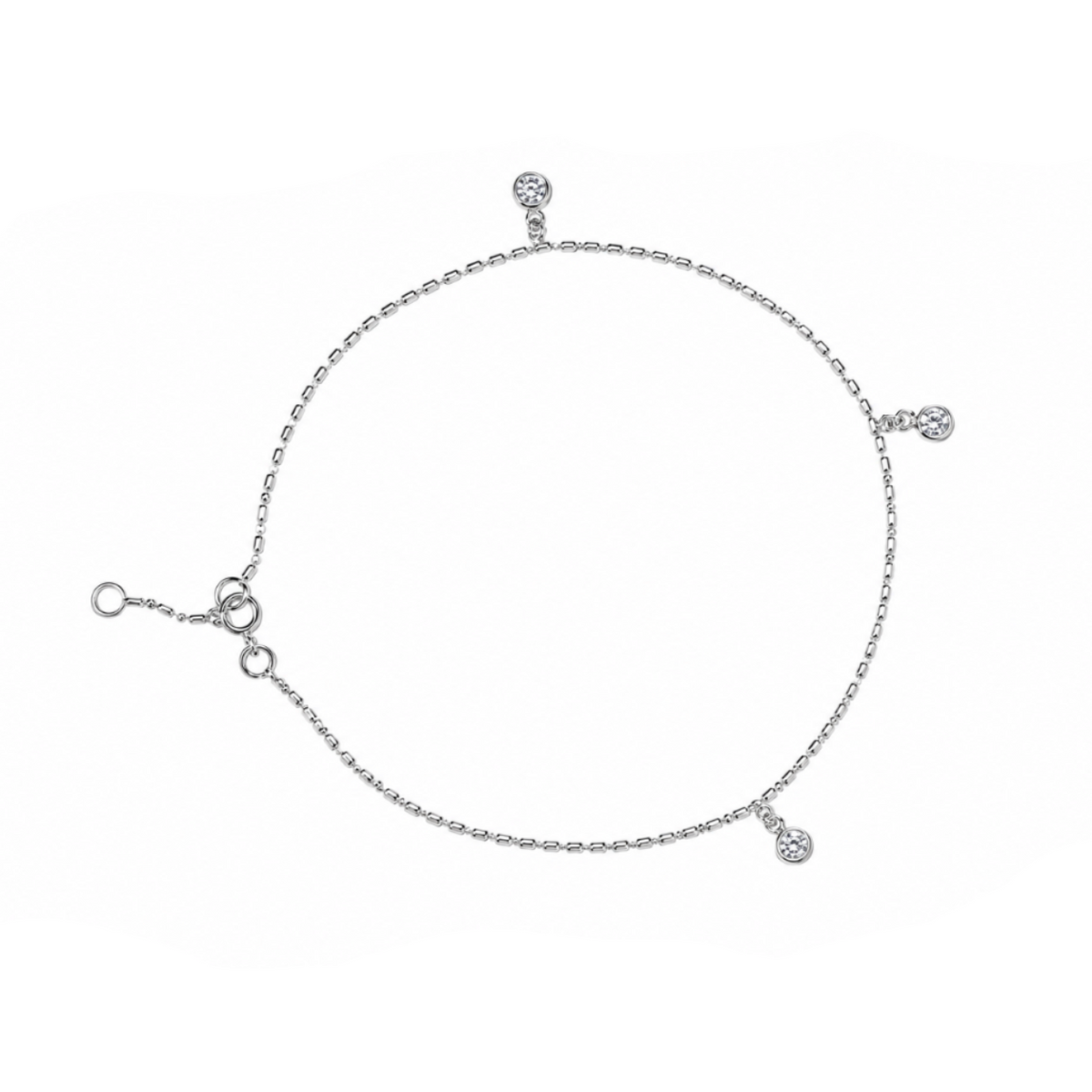 Celestial Trio Anklet in 925 sterling silver – main view