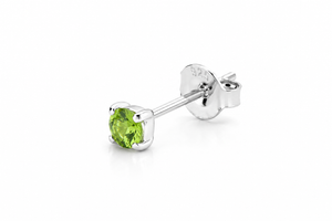 Luna Solitaire Birthstone Stud Earrings in 925 sterling silver – additional view