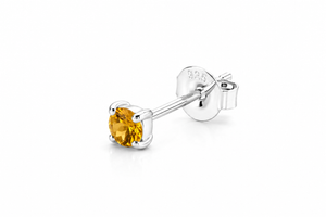 Luna Solitaire Birthstone Stud Earrings in 925 sterling silver – additional view