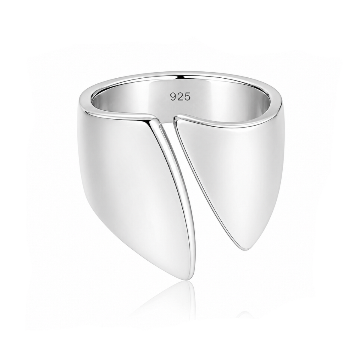 Adjustable Silver Thumb Cuff Ring in 925 sterling silver – main view