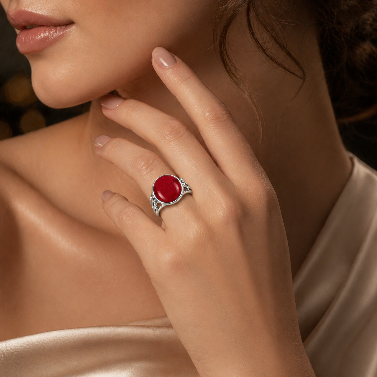Aurelia Oval Gemstone Ring