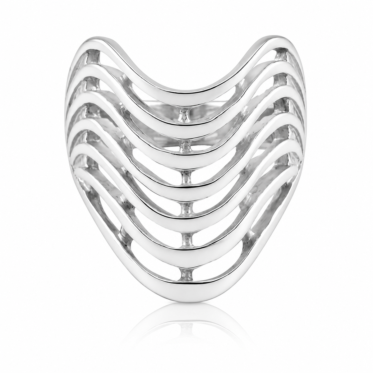 Aurelia Sculptural Wave Ring