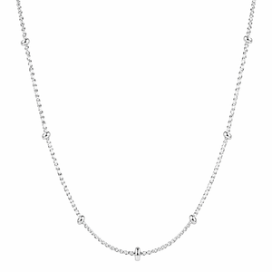 Beaded Curb Chain in 925 sterling silver – side view