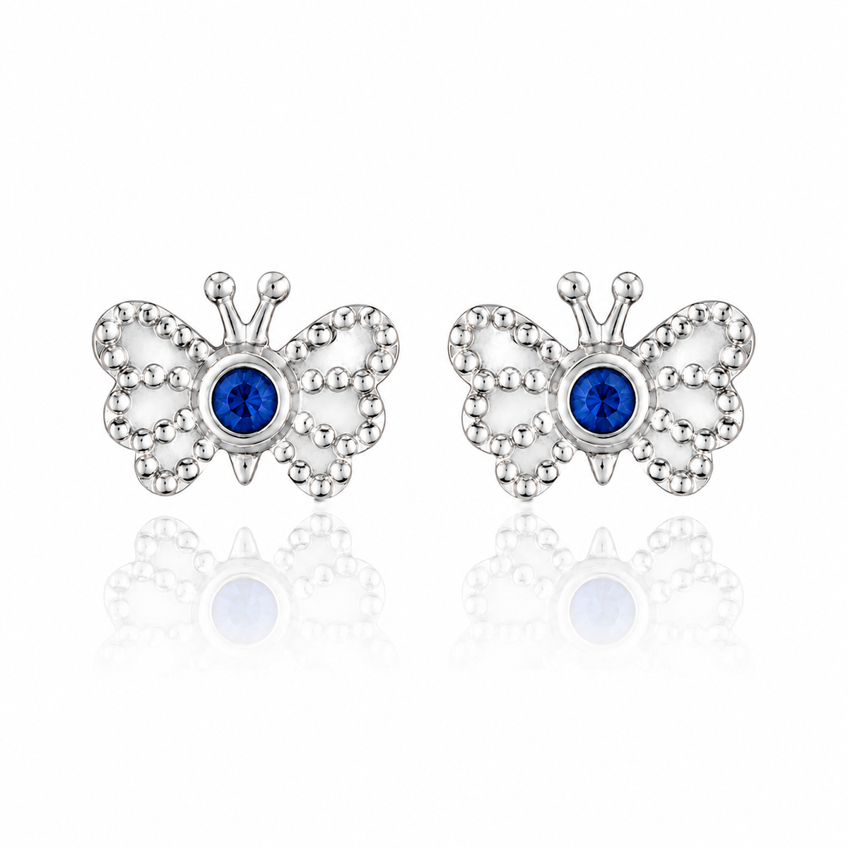 Butterfly Bloom Birthstone Stud Earrings