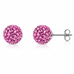 Celestia Pavé Sphere Stud Earrings in 925 sterling silver – additional view