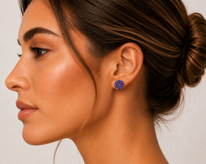 Celestia Pavé Sphere Stud Earrings in 925 sterling silver – additional view