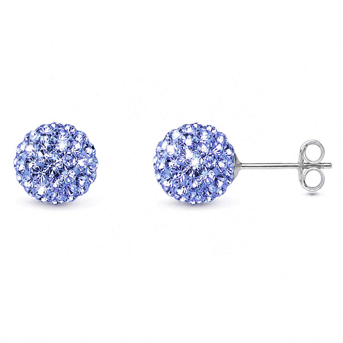 Celestia Pavé Sphere Stud Earrings in 925 sterling silver – additional view