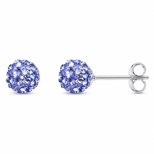 Celestia Pavé Sphere Stud Earrings in 925 sterling silver – additional view