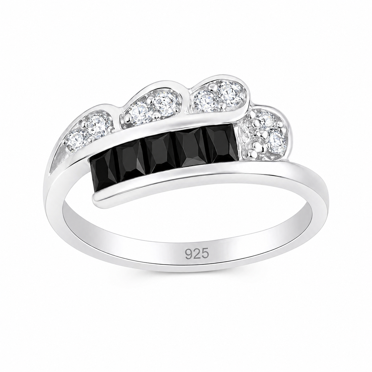 Celestia Two-Row Crystal Ring