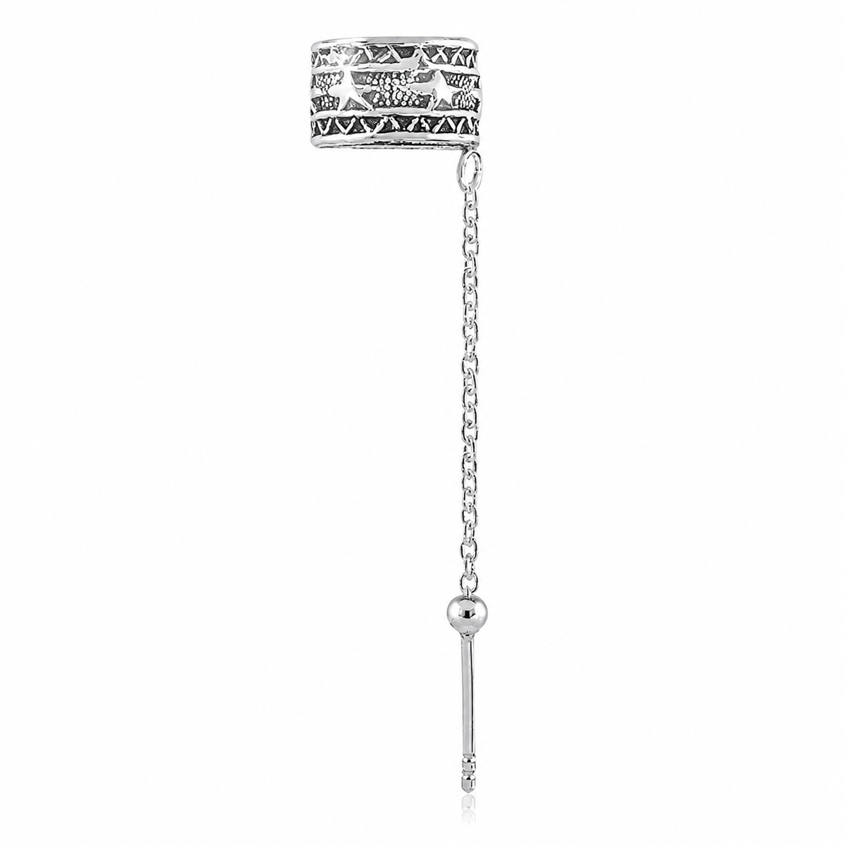 Celestial Chain Ear Cuff Drop Earring in 925 sterling silver – main view