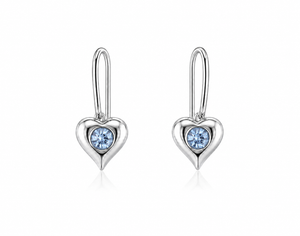 Celestial Heart Drop Earrings in 925 sterling silver – additional view