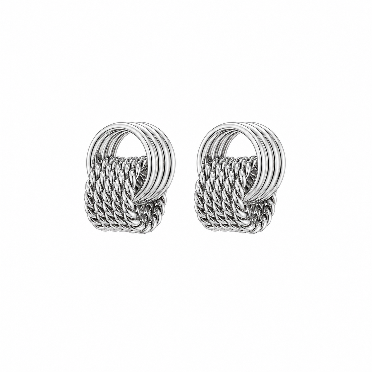 Celestial Knot Stud Earrings in 925 sterling silver – main view