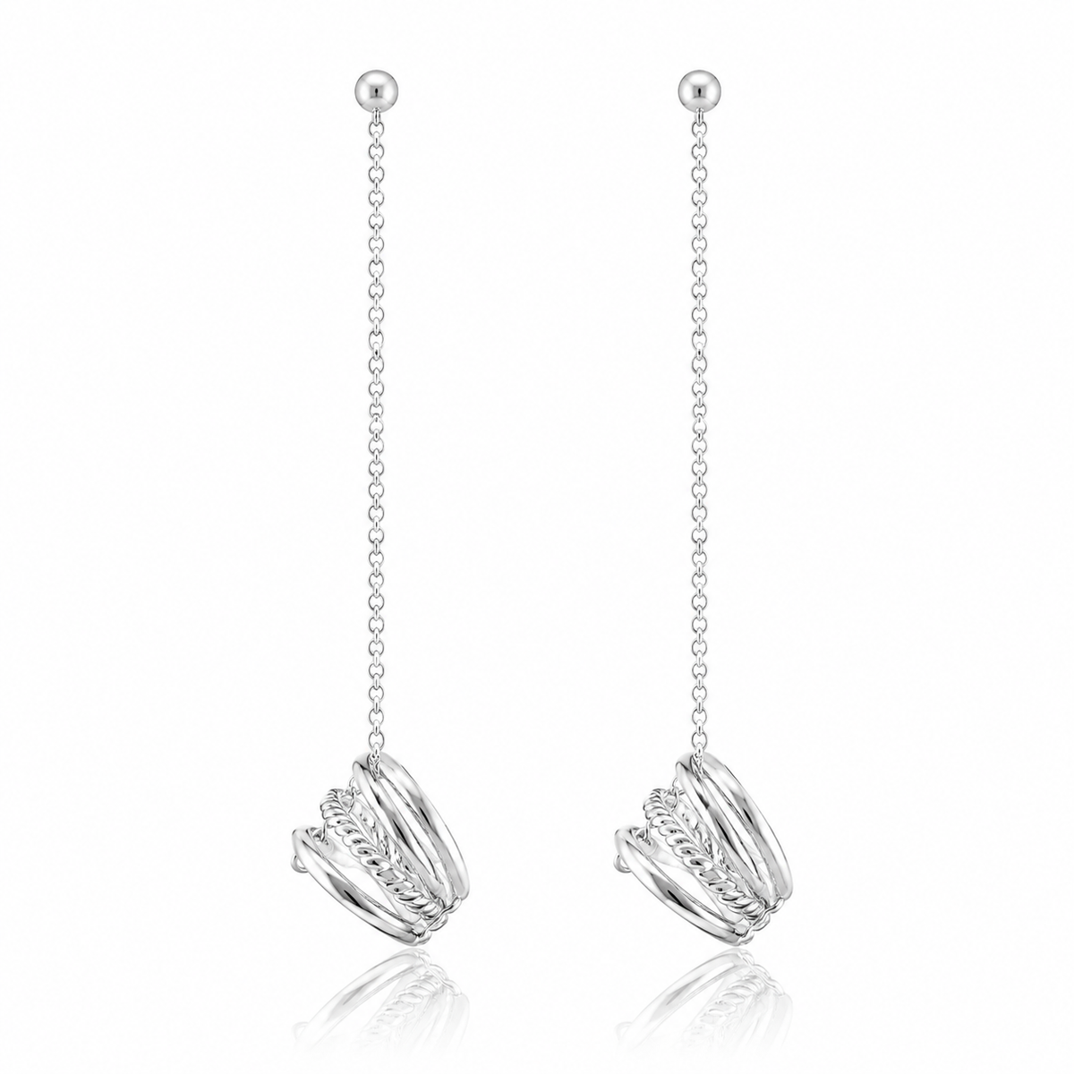 Celestial Orbit Ear Cuff Chain Earring in 925 sterling silver – main view