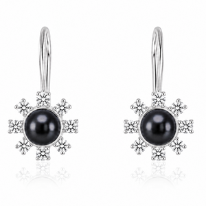 Celestial Pearl Starburst Drop Earrings in 925 sterling silver – main view