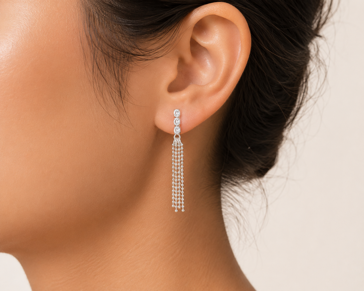 Celestial Tassel Drop Earrings