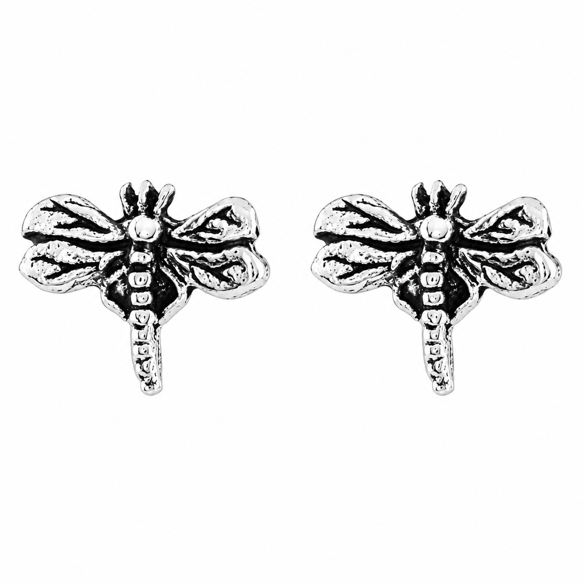 Dragonfly Whisper Stud Earrings in 925 sterling silver – main view