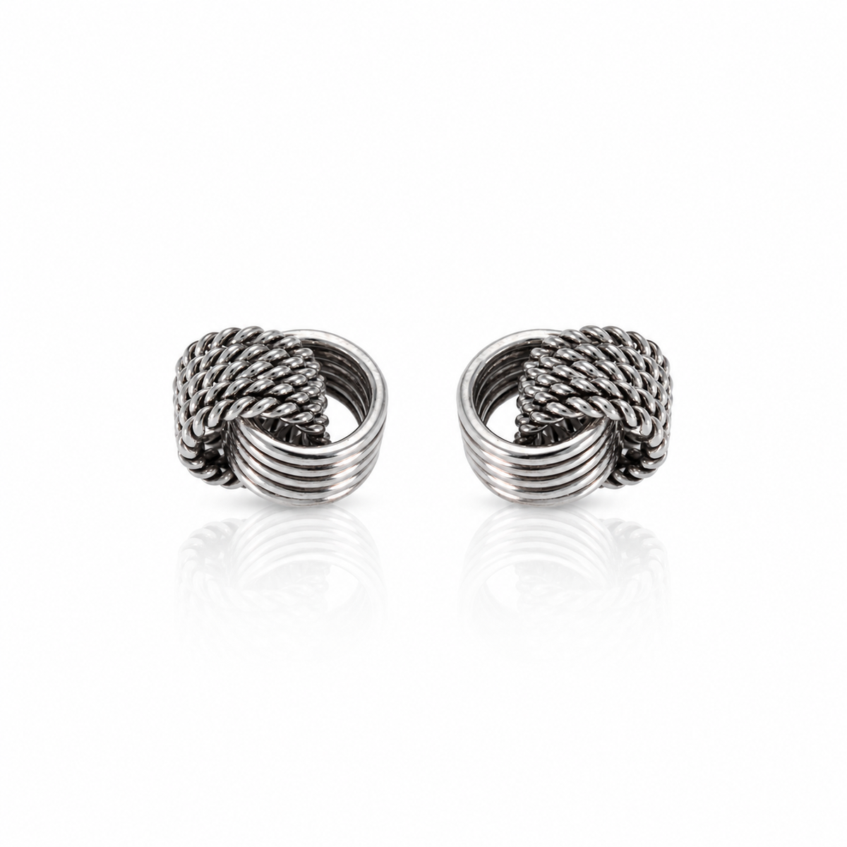 Heritage Twist Knot Stud Earrings in 925 sterling silver – main view