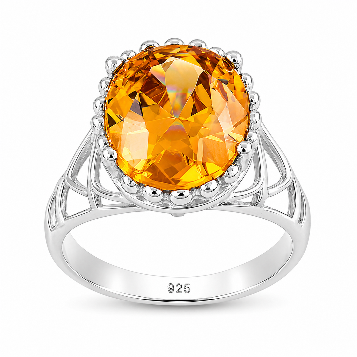 Champagne Oval Statement Ring