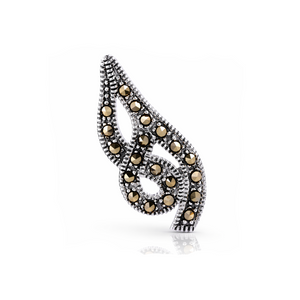 Marcasite Twist Pendant in 925 sterling silver – main view