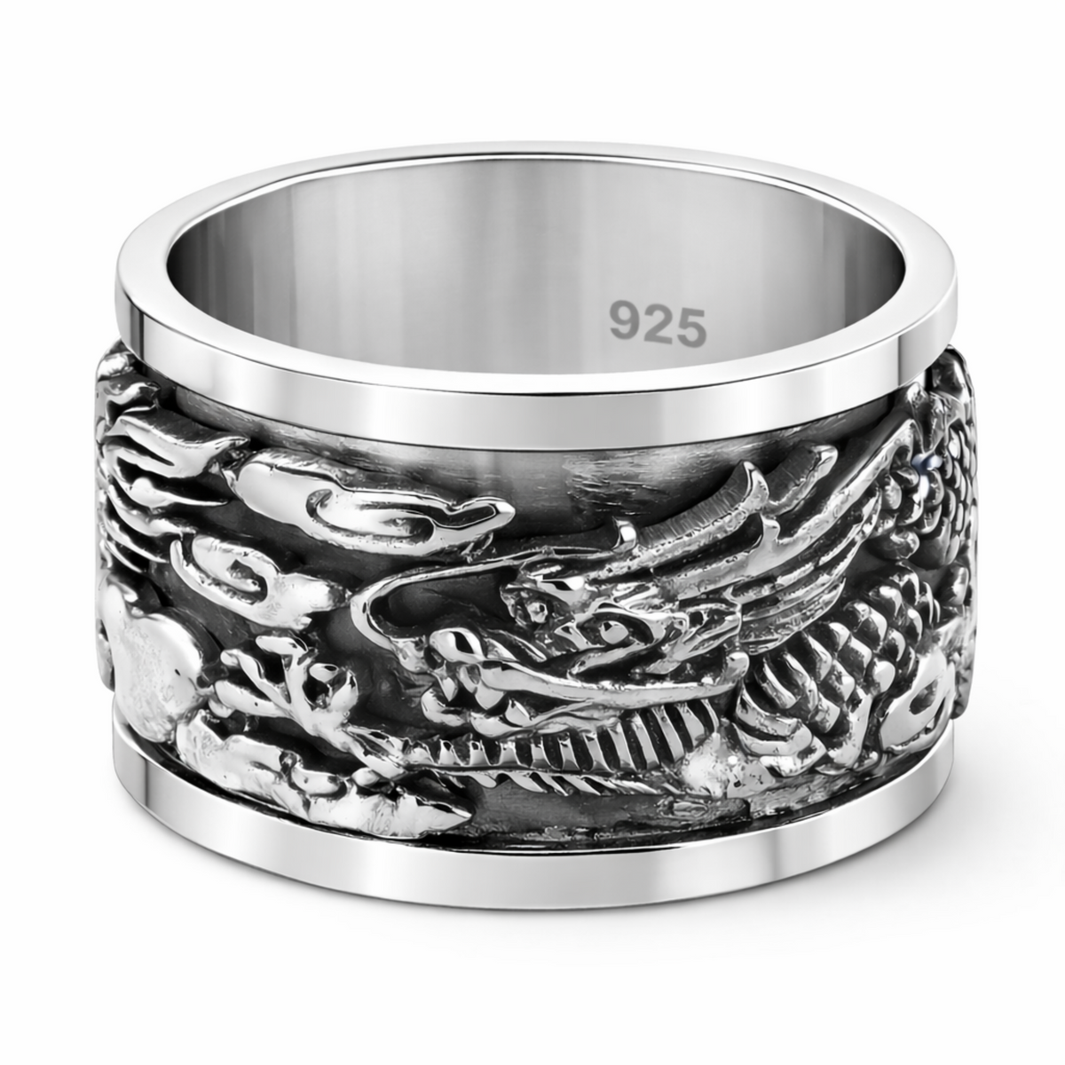 Dragon Spinner Ring in 925 sterling silver – main view