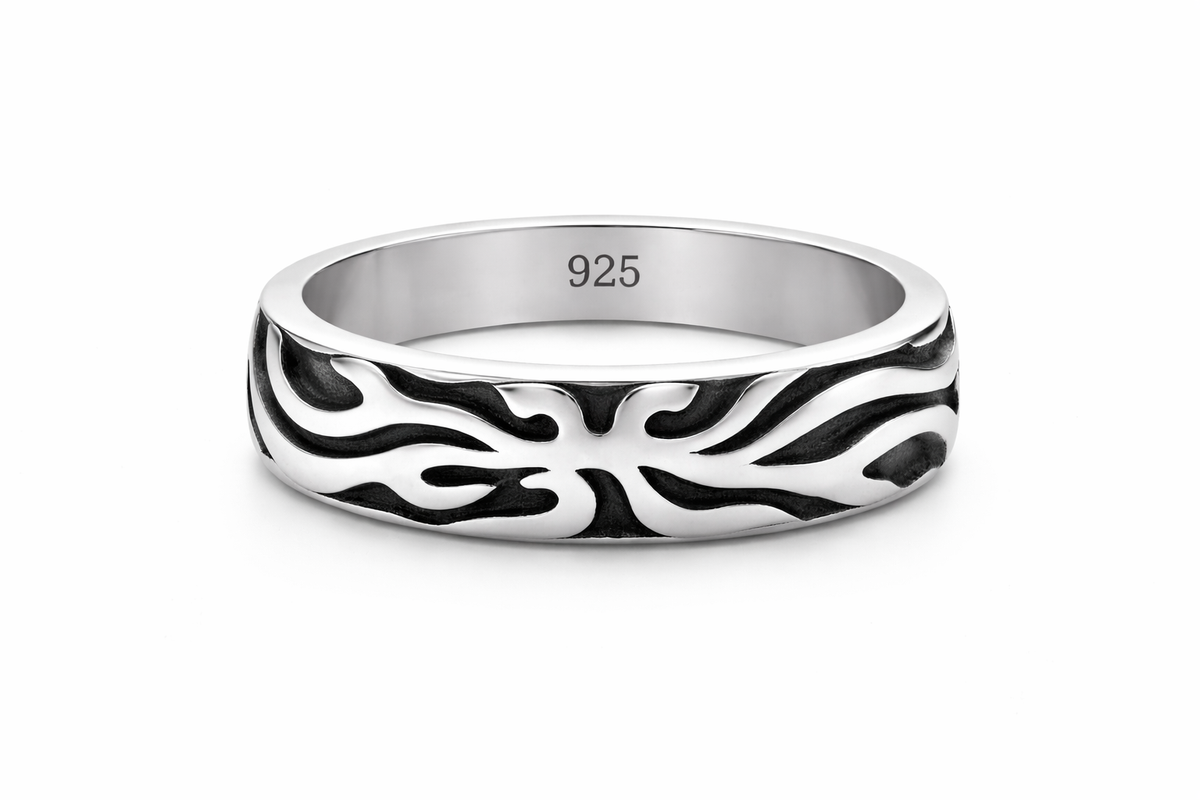 Tribal Flame Ring in 925 sterling silver – main view