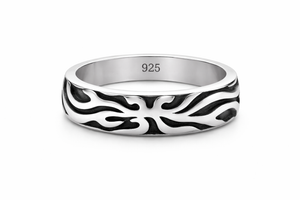 Tribal Flame Ring in 925 sterling silver – main view