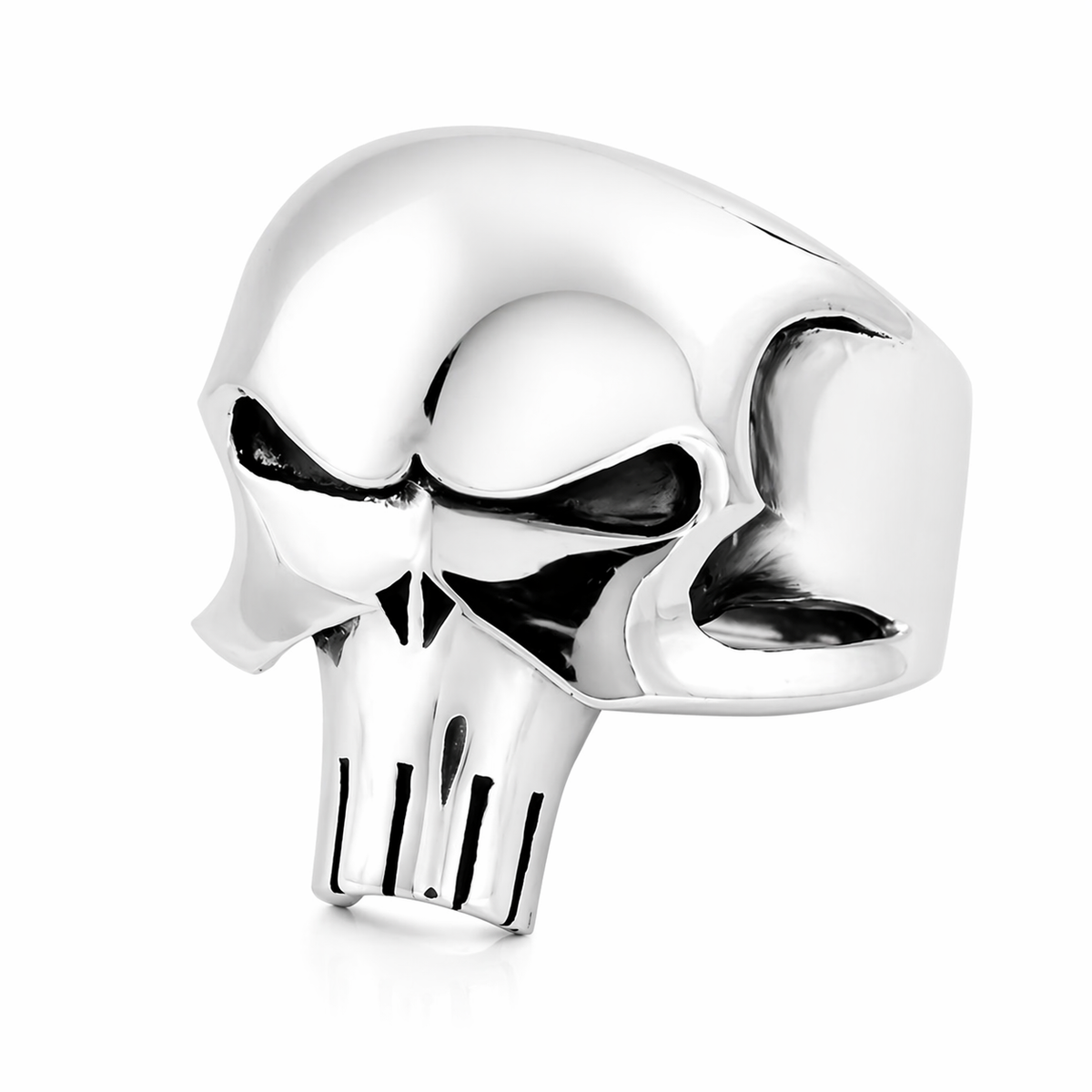 Punisher Skull Ring in 925 sterling silver – side view