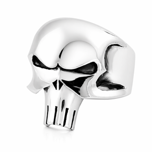 Punisher Skull Ring in 925 sterling silver – side view