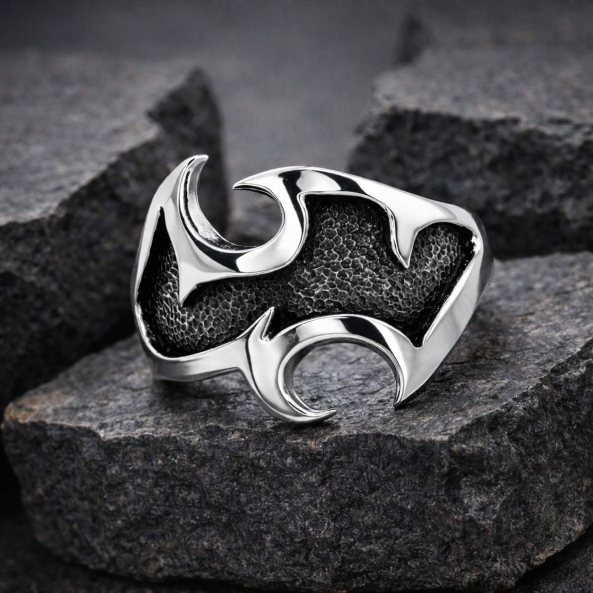 Tribal Blade Tattoo Ring in 925 sterling silver – additional view